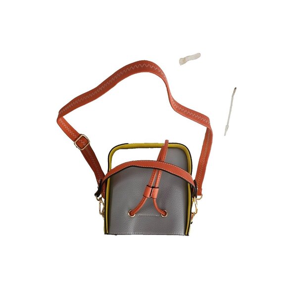 Colorblock Bucket Bag With Adjustable Strap & Drawstring Closure Cross Body - Picture 16 of 16